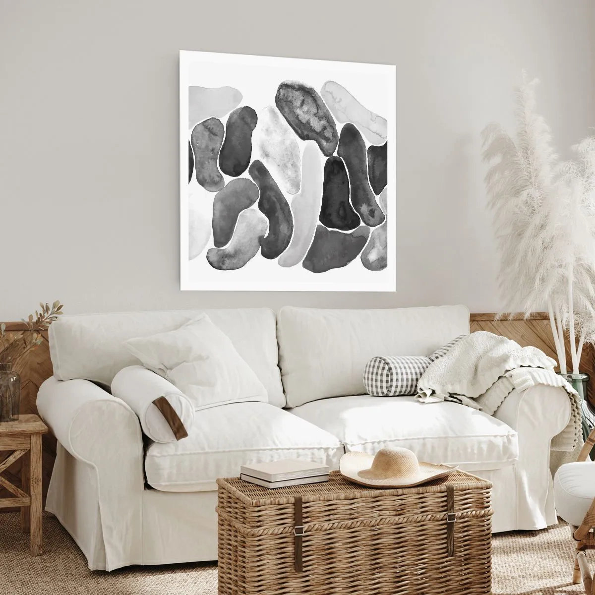 Plagát - Kamenistá abstrakcia - 30x30 cm