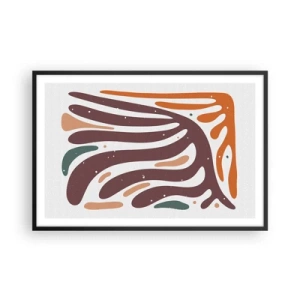 Plagát v čiernom ráme - Organická a radiálna kompozícia - 91x61 cm