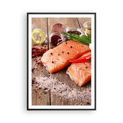 Plagát v čiernom ráme - Nórske dobrodružstvo v kuchyni - 70x100 cm