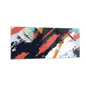 Obraz na skle - Dynamická kompozícia - 100x40 cm