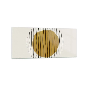 Obraz na skle - Abstrakcia kmitajúca žiarom - 120x50 cm