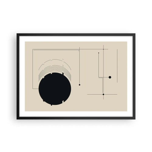 Plagát v čiernom ráme - Pružná a dynamická kompozícia - 70x50 cm