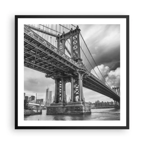 Plagát v čiernom ráme - Do srdca mesta - 60x60 cm