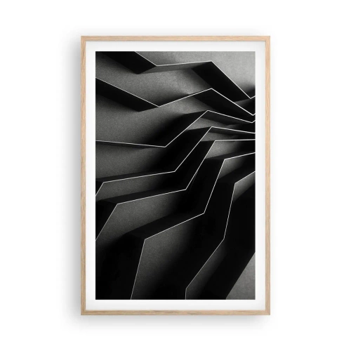 Plagát v ráme zo svetlého duba - Priestorový poriadok - 61x91 cm