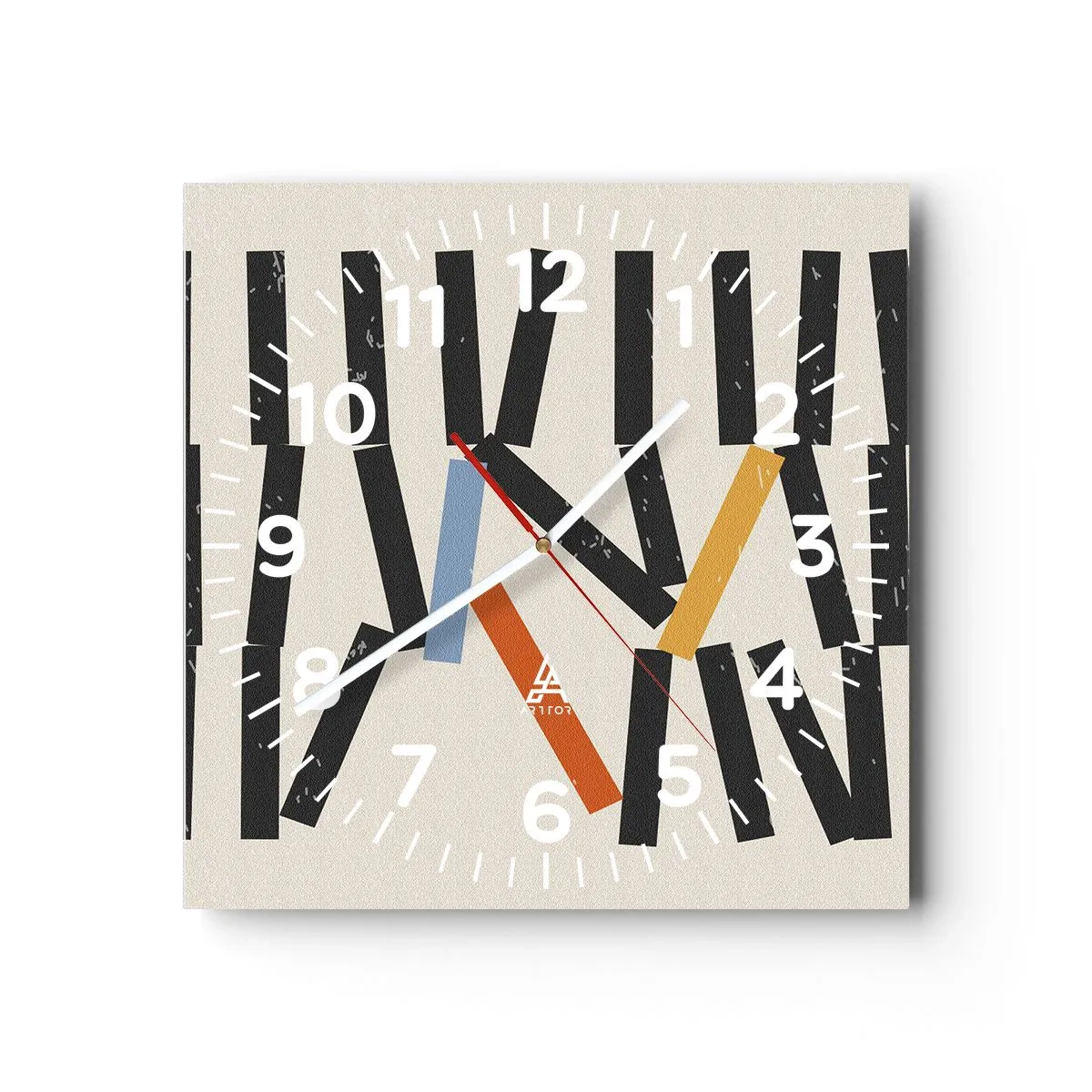 Nástenné hodiny - Domino – kompozícia - 30x30 cm