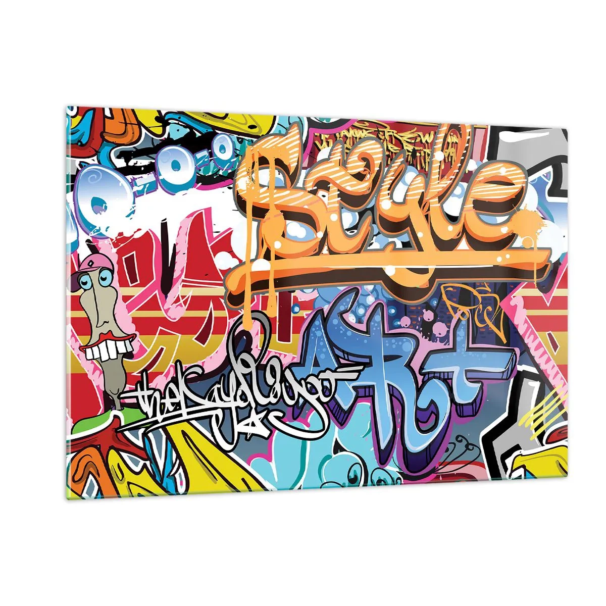 Obraz na skle - Nástenné maľby, nástenné maľby… - 120x80 cm