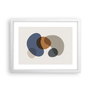 Plagát v bielom ráme - Kvapky farieb - 40x30 cm