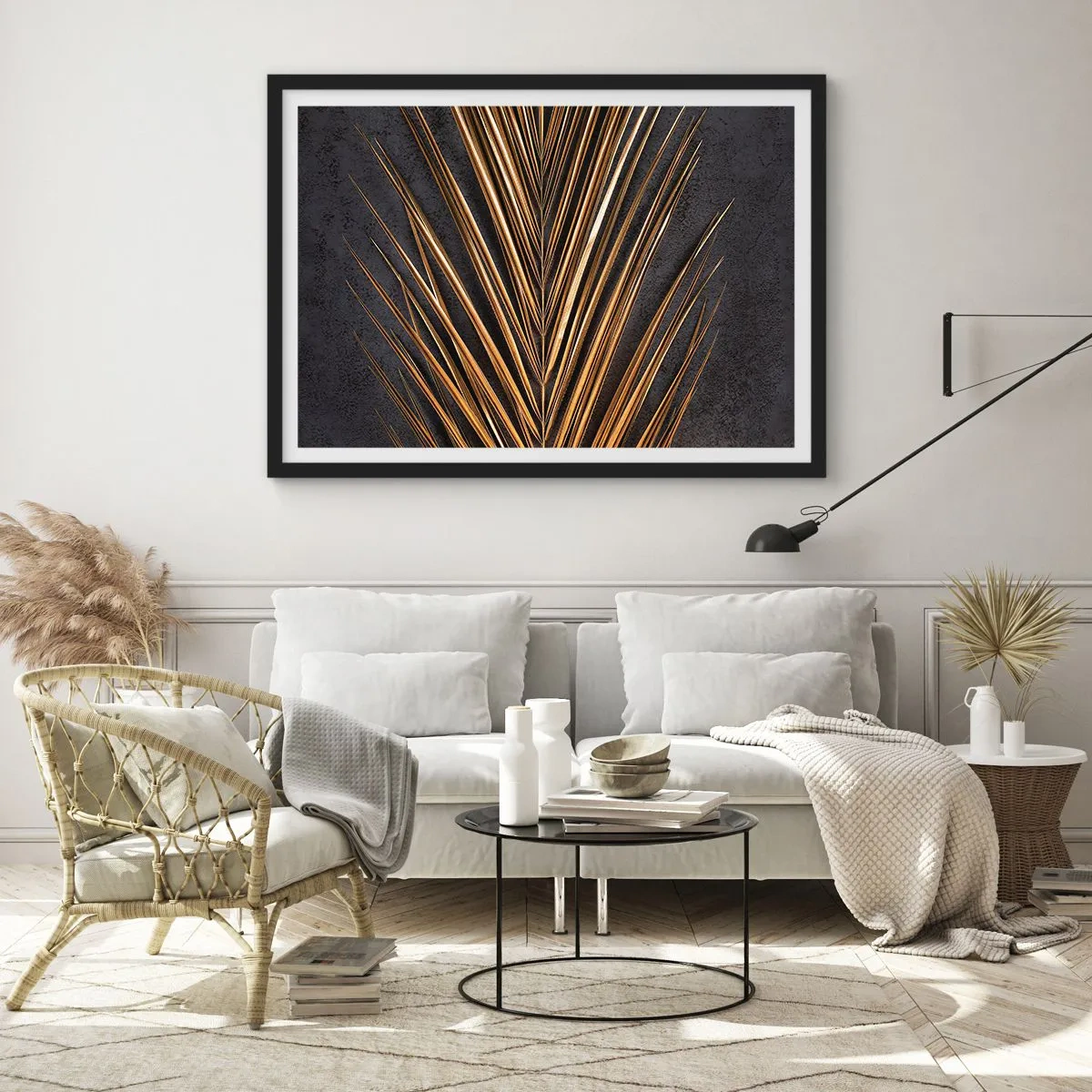 Plagát v čiernom ráme - Zlato trópov - 70x50 cm