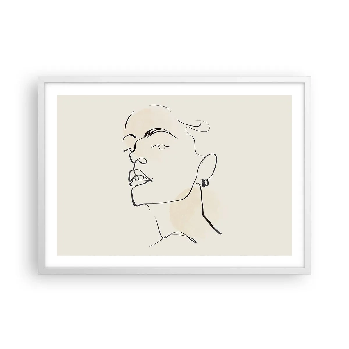 Plagát v bielom ráme - Hrdý pohľad - 70x50 cm