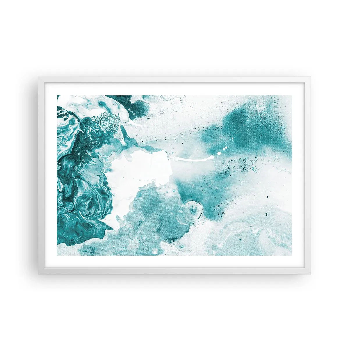 Plagát v bielom ráme - Povodie modrej - 70x50 cm