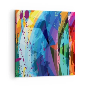 Obraz na plátne - Farebné závraty - 50x50 cm