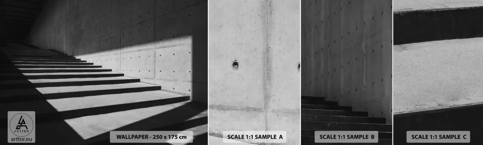 Vzorka Fototapeta Standard Eco - Surová krása modernizmu - Priemyselný, Architektúra, Schody - 100x30 cm