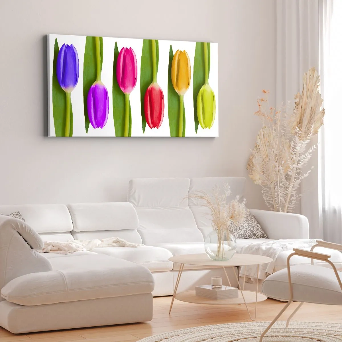 Obraz na plátne - Dúhová kompozícia - 100x40 cm