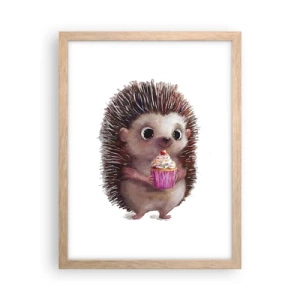 Plagát v ráme zo svetlého duba - Oslava je každý deň - 30x40 cm