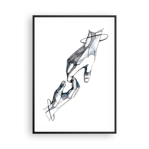 Plagát v čiernom ráme - Dobré gesto - 70x100 cm