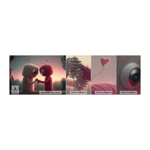 Vzorka fototapety Premium Canvas - Každý môže milovať - Vlna, Detský, Láska - 100x30 cm