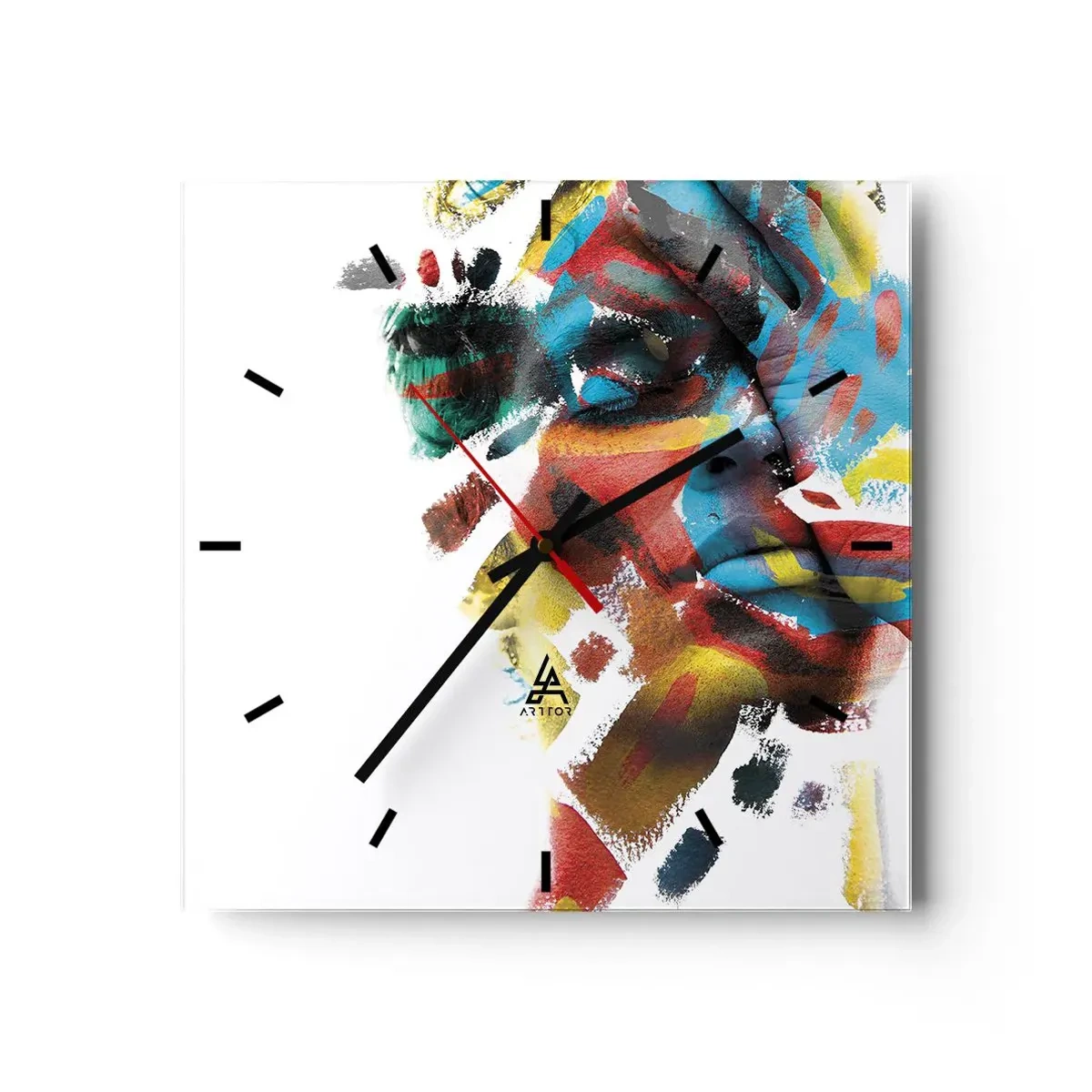 Nástenné hodiny - Pestrá osobnosť - 40x40 cm
