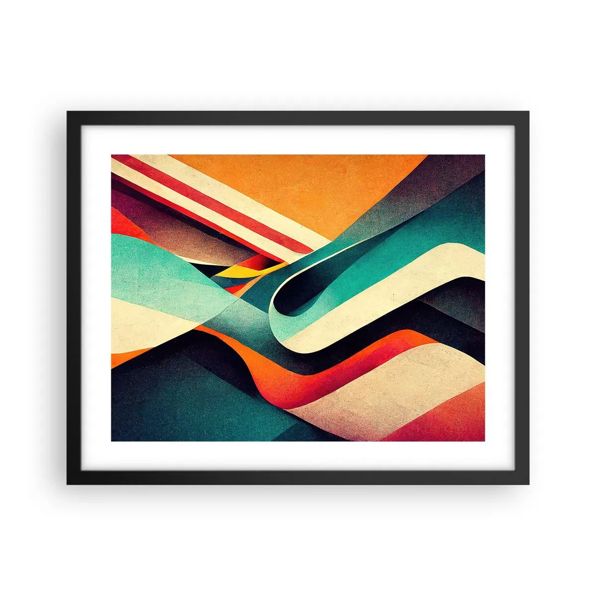 Plagát v čiernom ráme - Intenzívna kompozícia - 50x40 cm