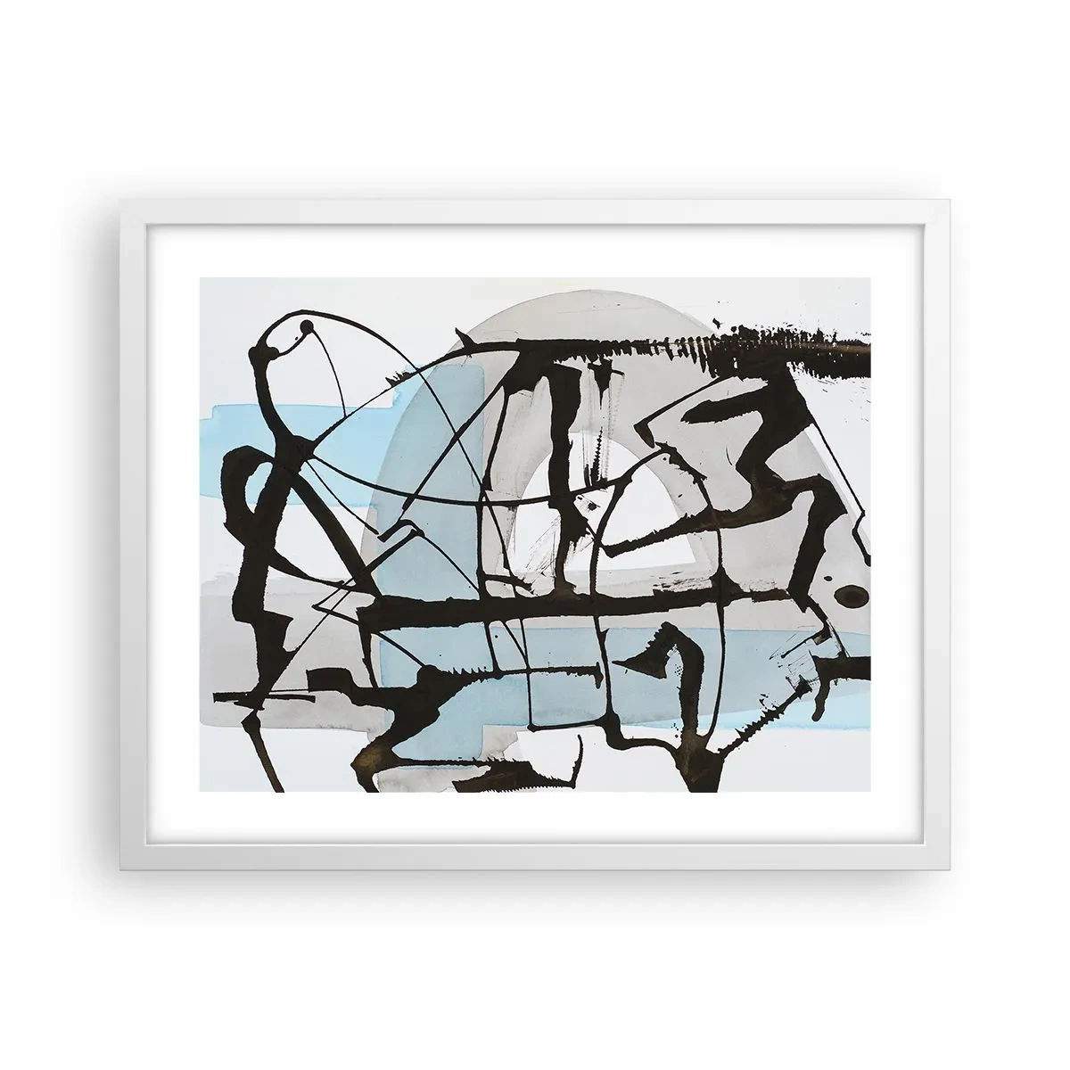 Plagát v bielom ráme - Aj napriek tomu modrý - 50x40 cm