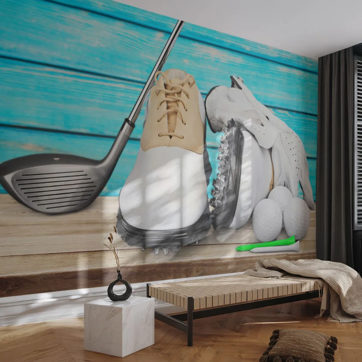 Fototapeta Standard Eco - Všetko pripravené - Golf, Šport, Golfové topánky - 450x315 cm