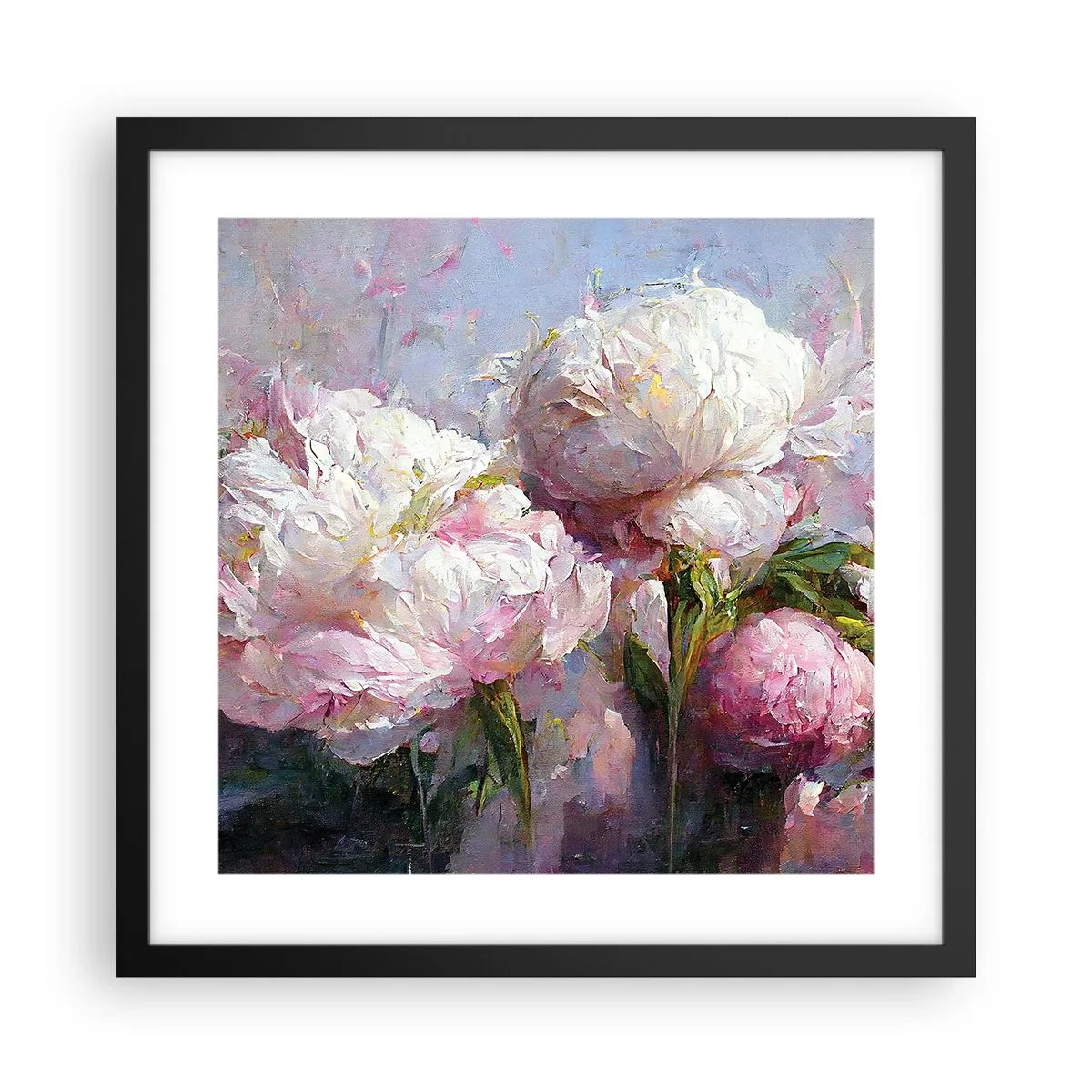 Plagát v čiernom ráme - Kytica prekypujúca životom - 40x40 cm