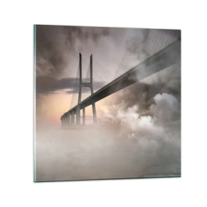 Obraz na skle - Pri rieke, ktorá nie je - 50x50 cm