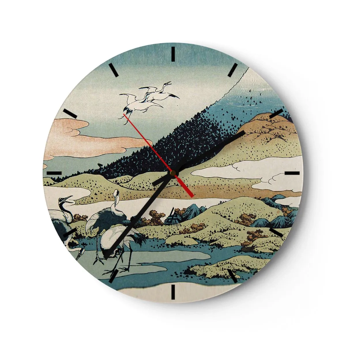 Nástenné hodiny - V japonskom duchu - 40x40 cm