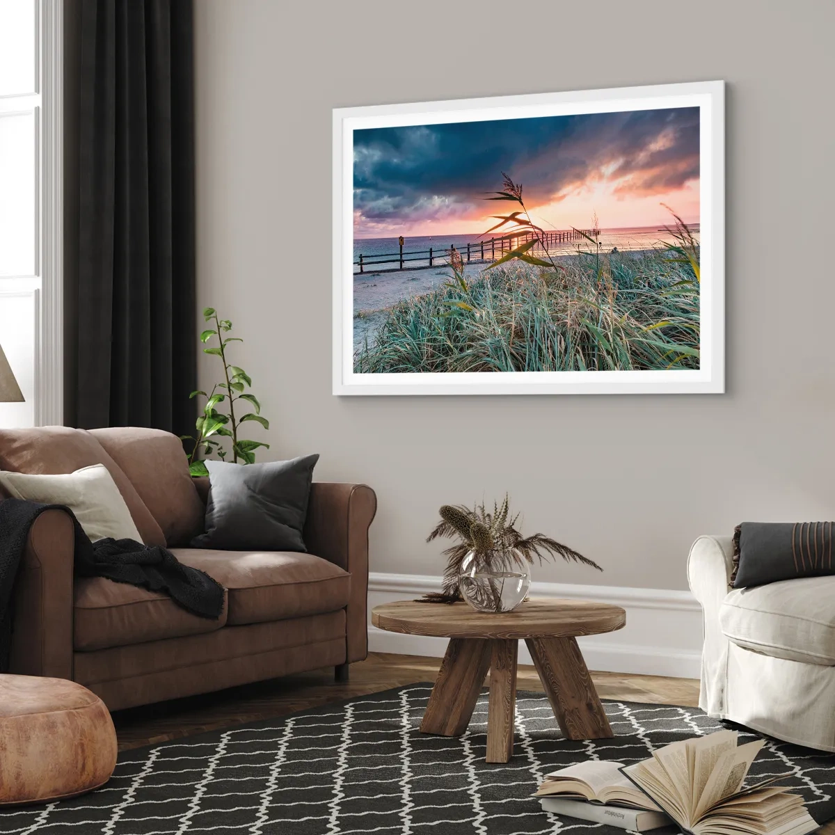 Plagát v bielom ráme - Neodviate vetrom - 100x70 cm