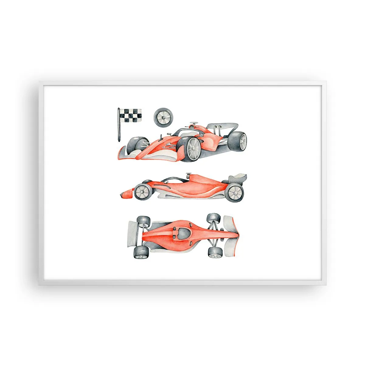 Plagát v bielom ráme - Dobehnúť sen - 100x70 cm