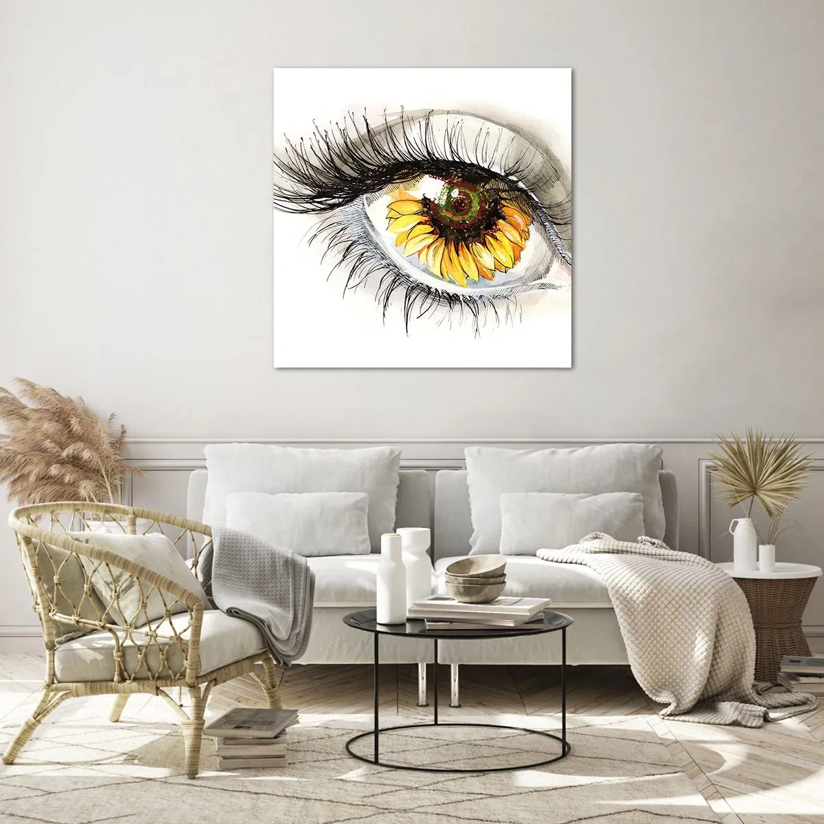 Obraz na skle - Pohľad žeravý ako leto - 70x70 cm