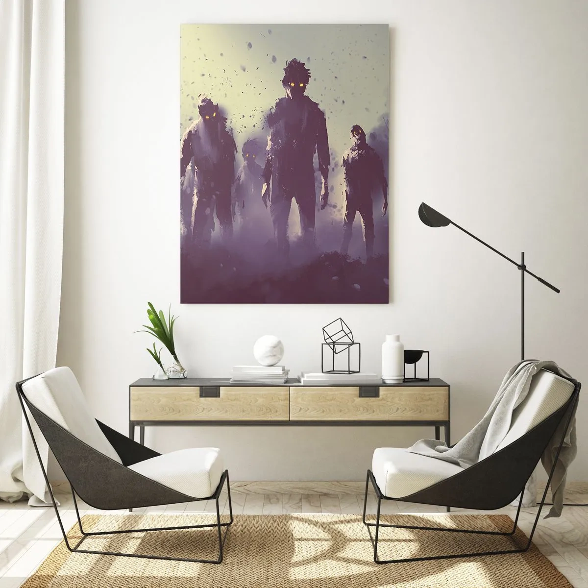 Obraz na skle - Dávaj pozor! Prichádzajú - 50x70 cm
