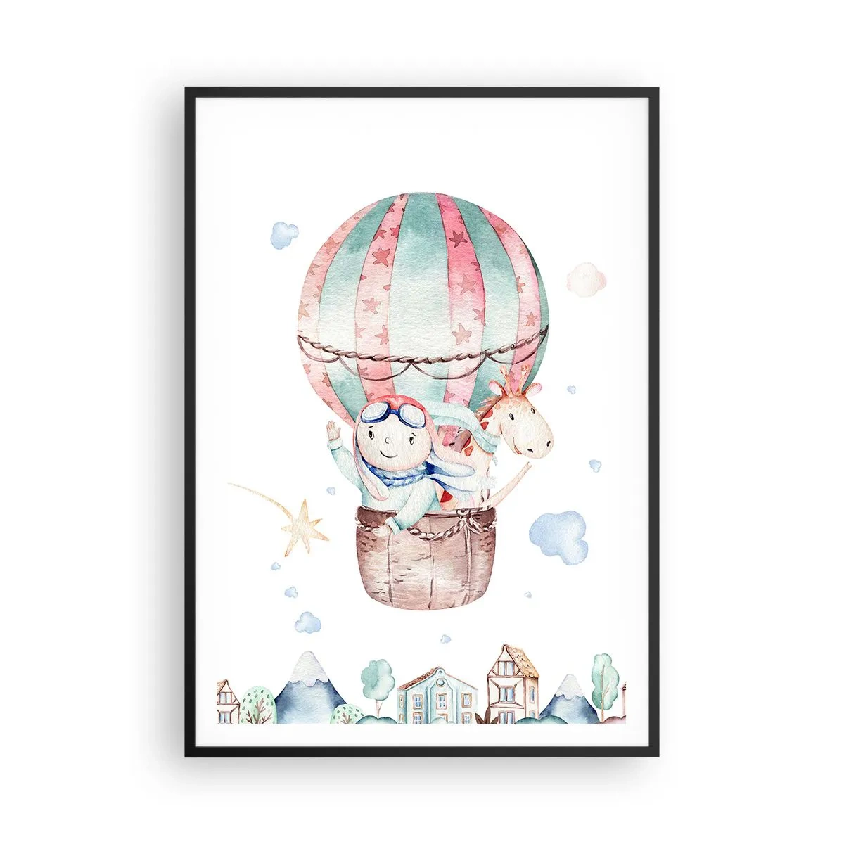 Plagát v čiernom ráme - Čoskoro sa vrátime! - 70x100 cm