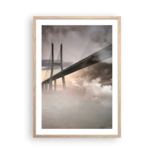 Plagát v ráme zo svetlého duba - Pri rieke, ktorá nie je - 50x70 cm