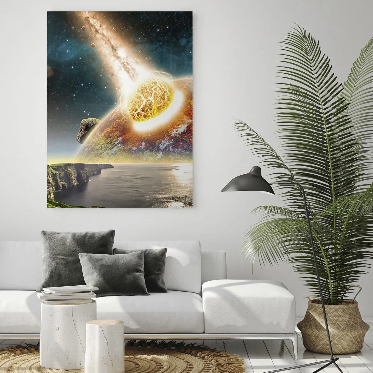 Obraz na skle - Vesmírna dráma - 70x100 cm