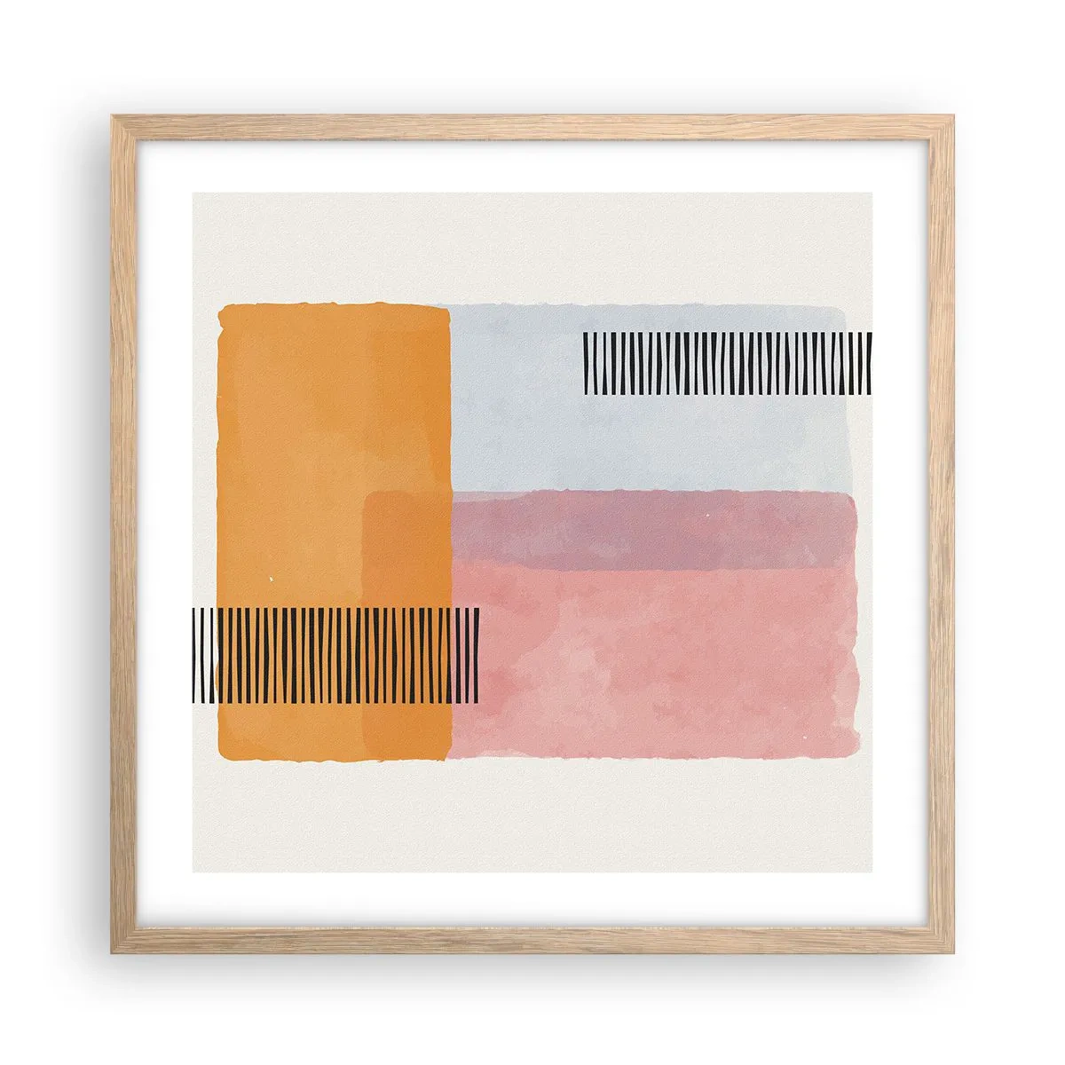 Plagát v ráme zo svetlého duba - Z rohu do rohu - 50x50 cm