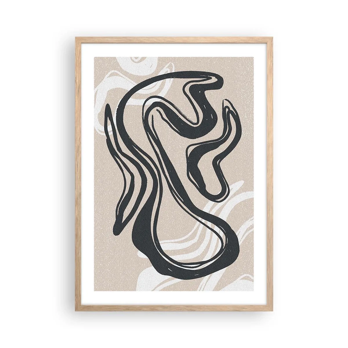Plagát v ráme zo svetlého duba - Znásobená expresia - 50x70 cm