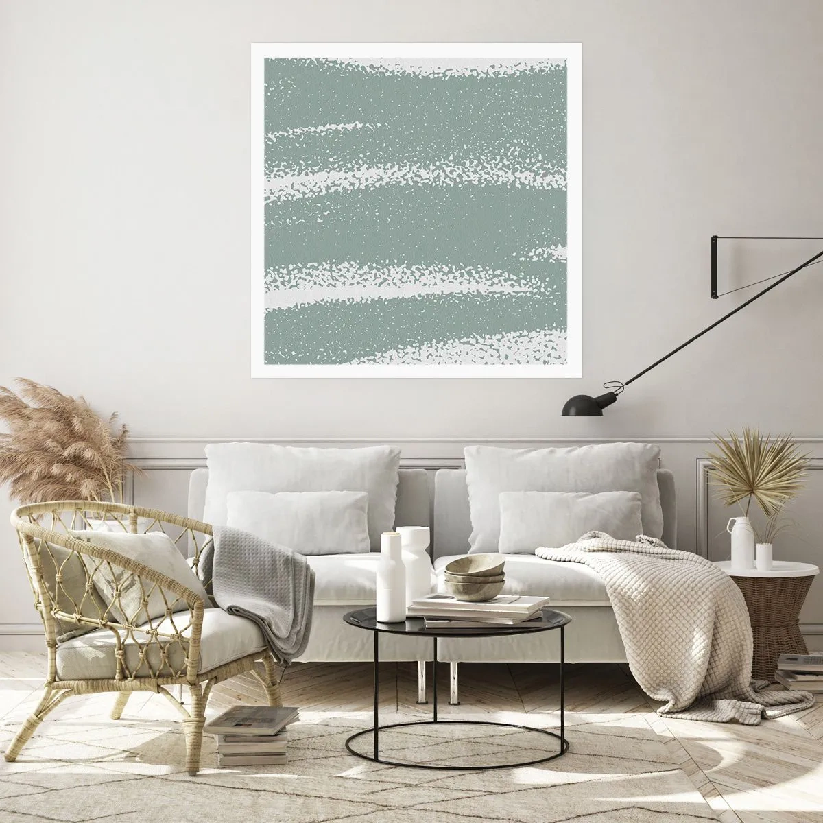 Plagát - Abstrakcia v zimnom štýle - 50x50 cm