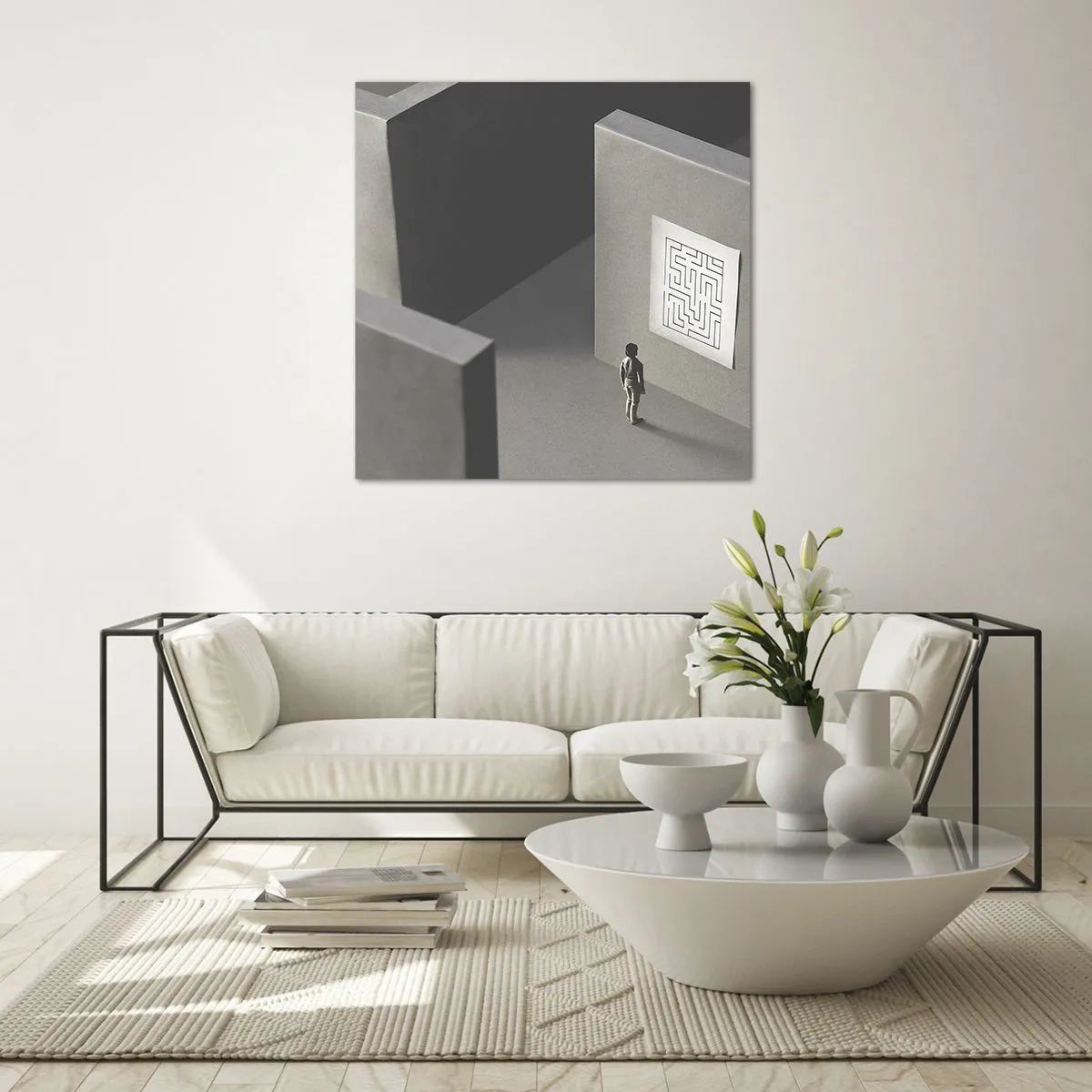 Obraz na skle - Kde to ale som? - 50x50 cm