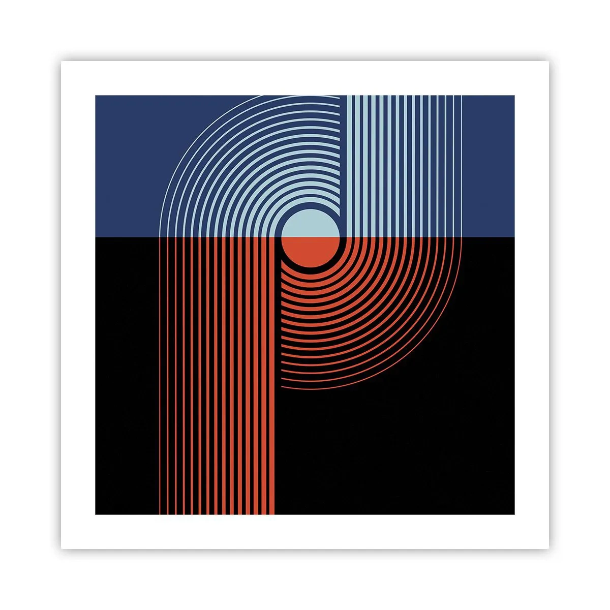 Plagát - V geometrickom objatí - 50x50 cm