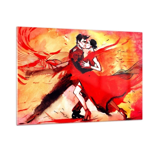 Obraz na skle - Purpurový rytmus náruživosti - 120x80 cm