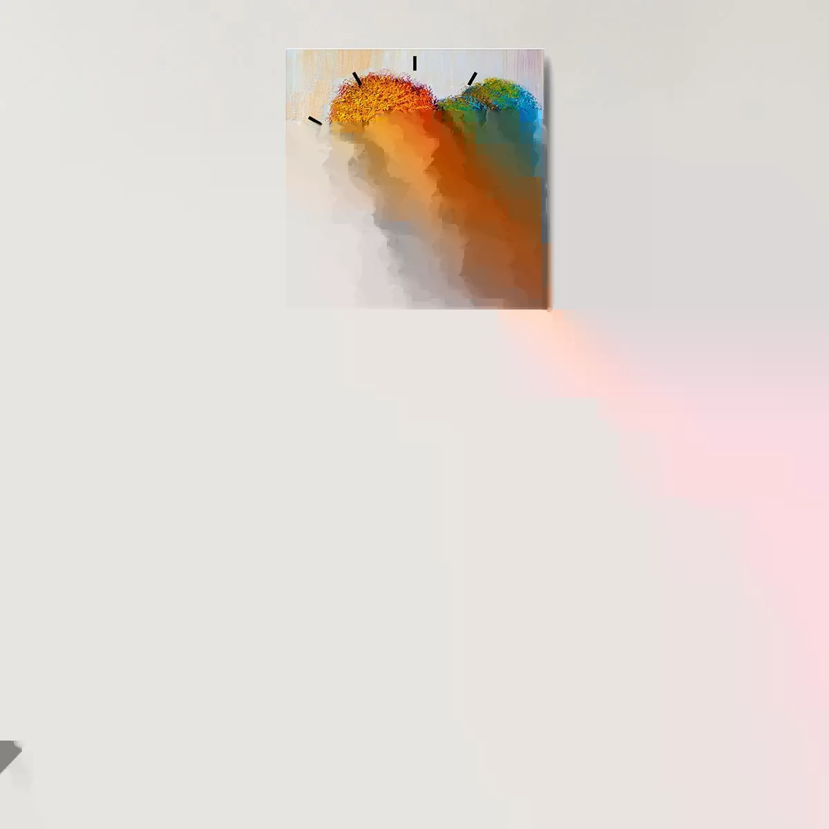 Nástenné hodiny - Trs žiarivých farieb - 40x40 cm