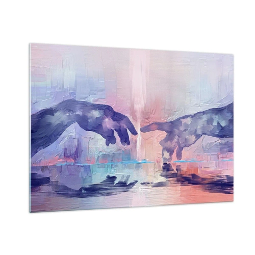 Obraz na skle - Božská iskra života - 100x70 cm