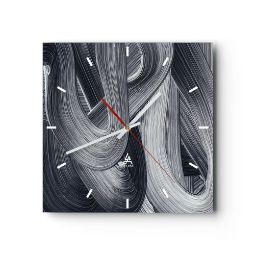 Nástenné hodiny - Plynulosť reality - 30x30 cm
