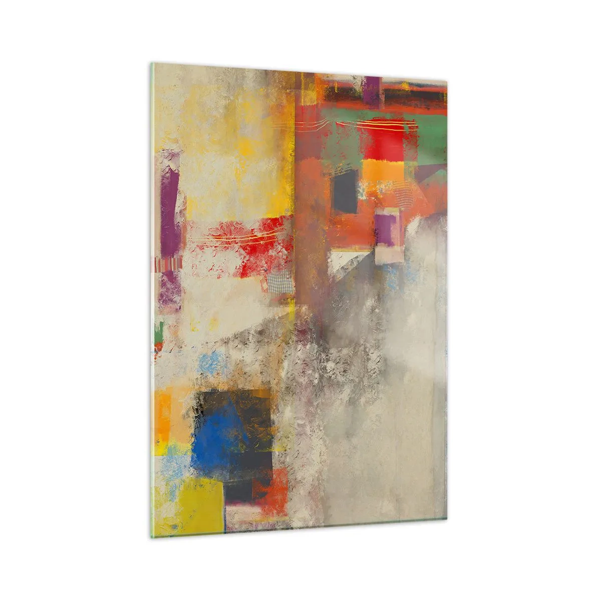 Obraz na skle - Geometria farieb - 50x70 cm