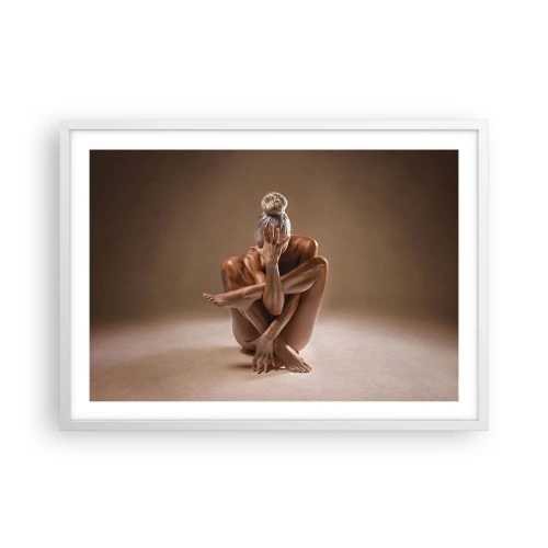 Plagát v bielom ráme - Jednota tela a ducha - 70x50 cm