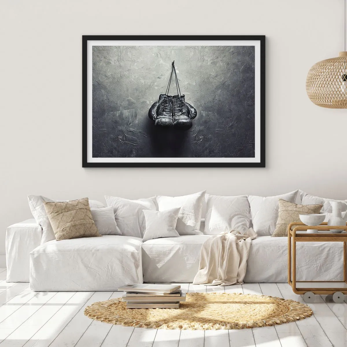 Plagát v čiernom ráme - Čas boja a čas mieru - 70x50 cm