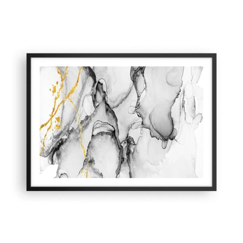 Plagát v čiernom ráme - Kompozícia so zlatým motívom - 70x50 cm