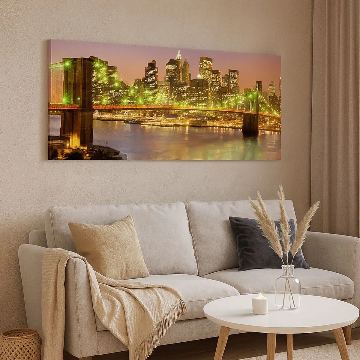 Obraz na plátne - Tu svetlo nikdy nezhasne - 100x40 cm