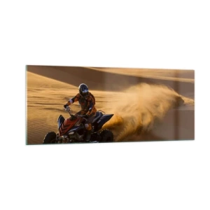 Obraz na skle - Na vlnách piesku - 100x40 cm