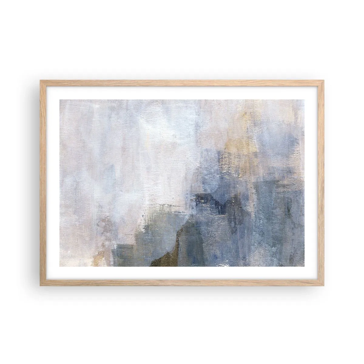 Plagát v ráme zo svetlého duba - Tóny a akordy farieb - 70x50 cm